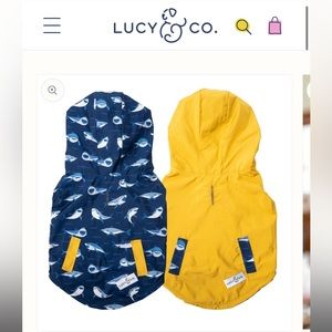 Lucy & Co Shark Attack Reversible Dog Rain Coat